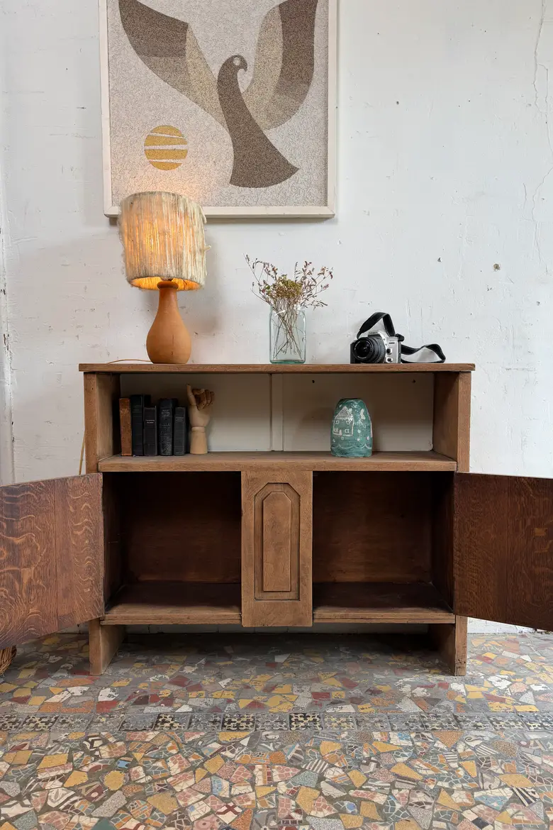 Meuble d’appoint en chêne – années 1950