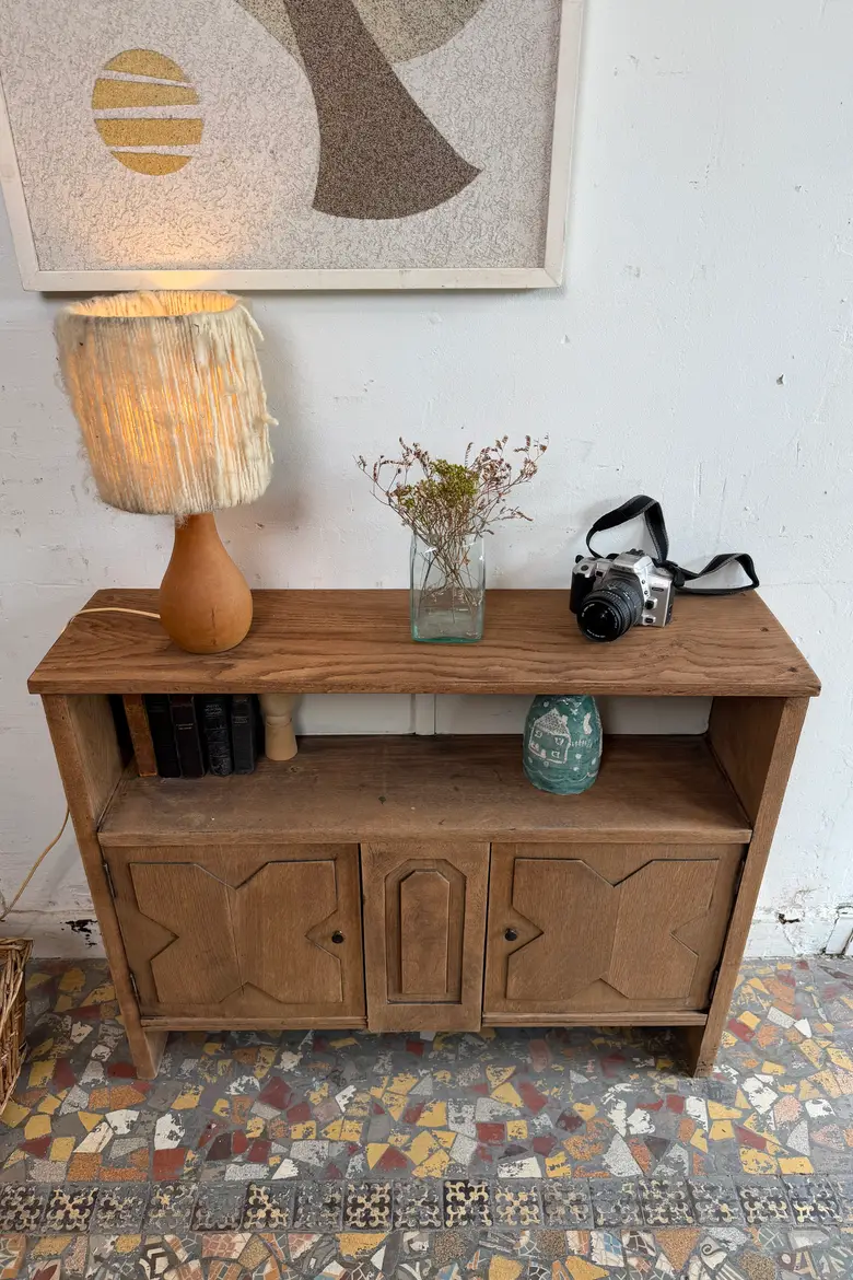 Meuble d’appoint en chêne – années 1950