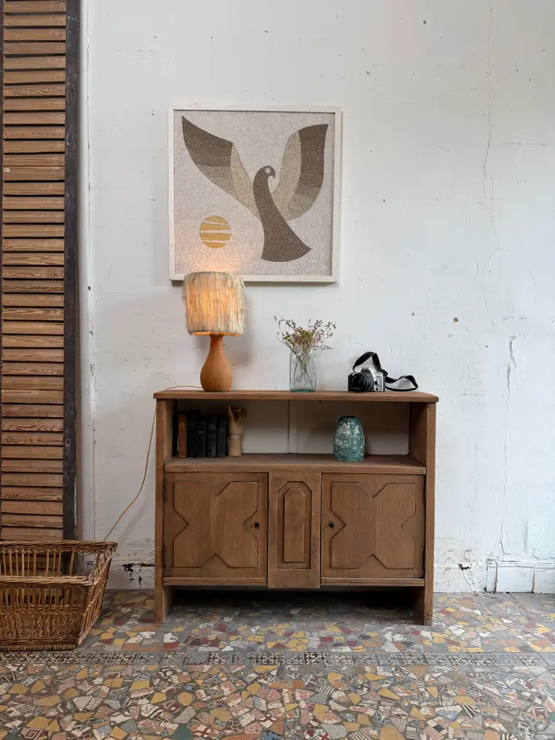 Meuble d’appoint en chêne – années 1950 — Meuble d’appoint en chêne – années 1950