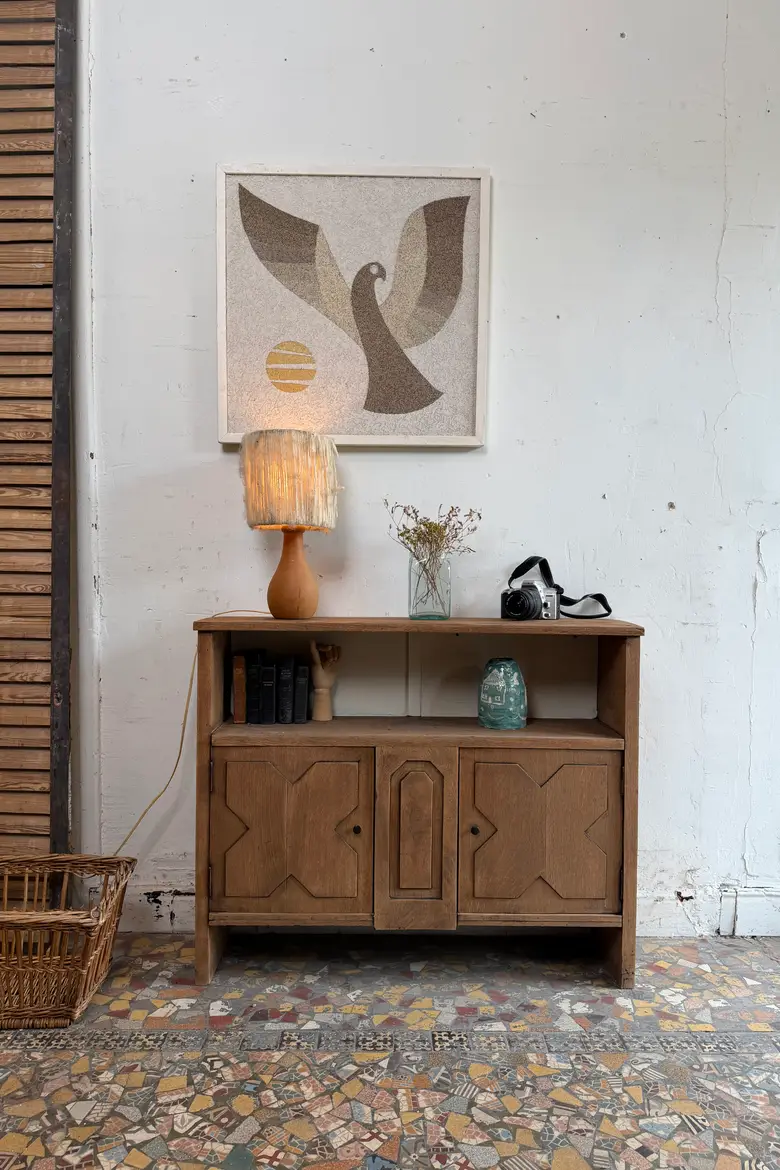 Meuble d’appoint en chêne – années 1950