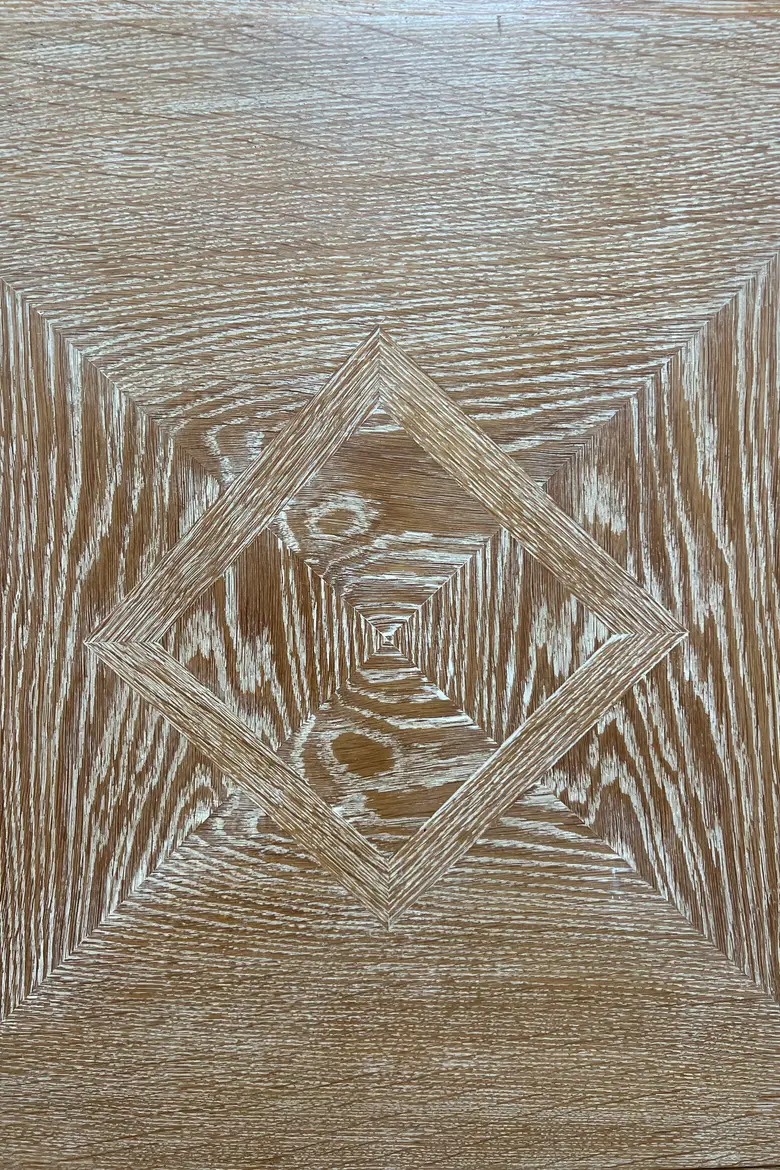 Meuble d’appoint en chêne cérusé – Années 50