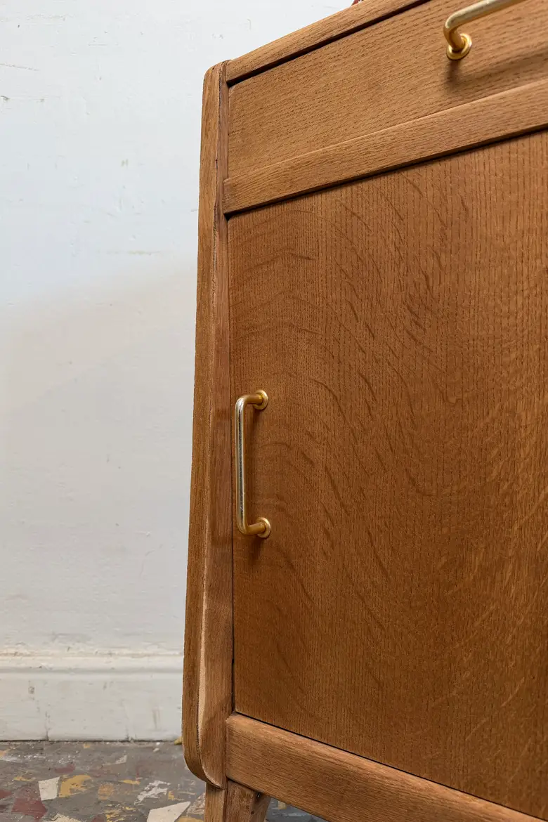 Meuble d’appoint vintage en chêne – Années 50/60
