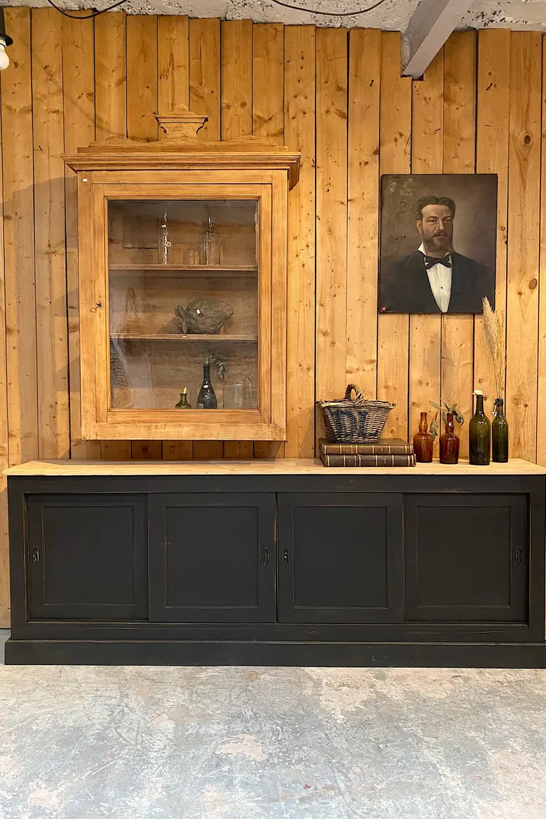 Meuble d’atelier à portes coulissantes Années 40