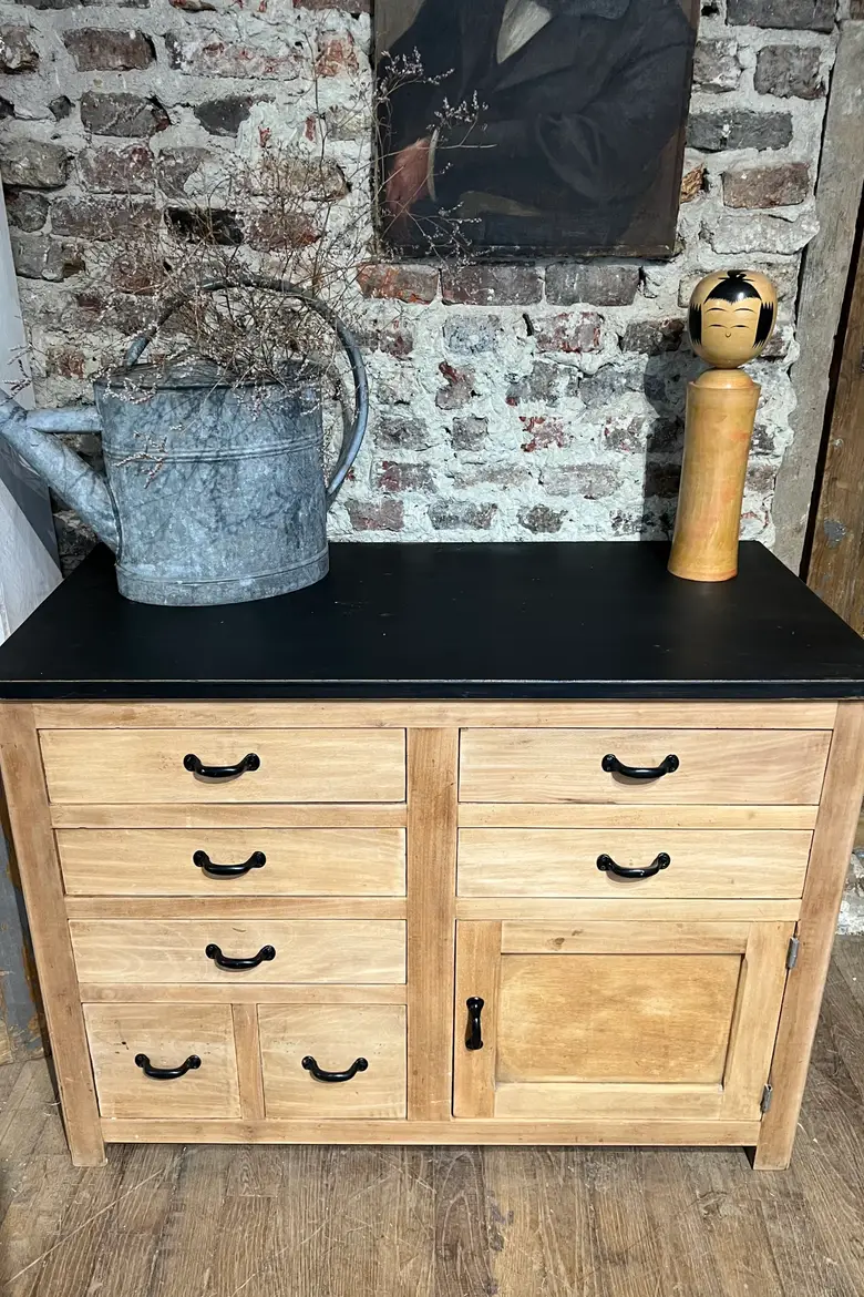 Meuble d’atelier en bois brut Années 50