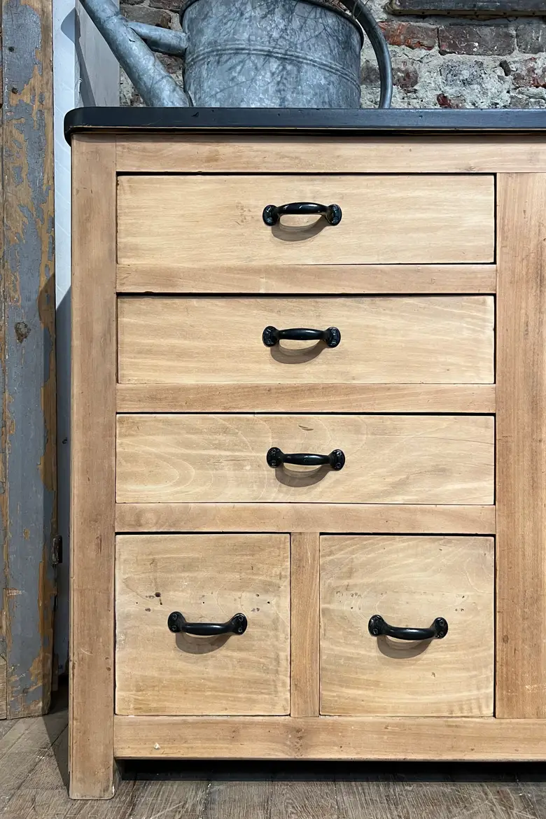 Meuble d’atelier en bois brut Années 50