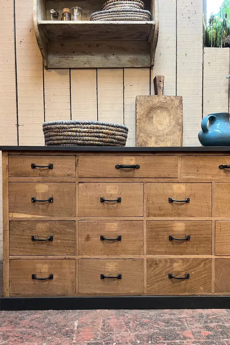 Meuble d’atelier en chêne Années 50
