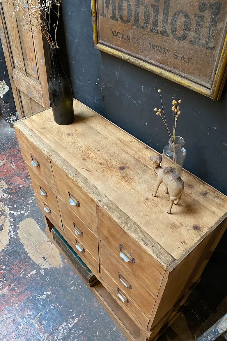 Meuble d’atelier en chêne et sapin Début XXème