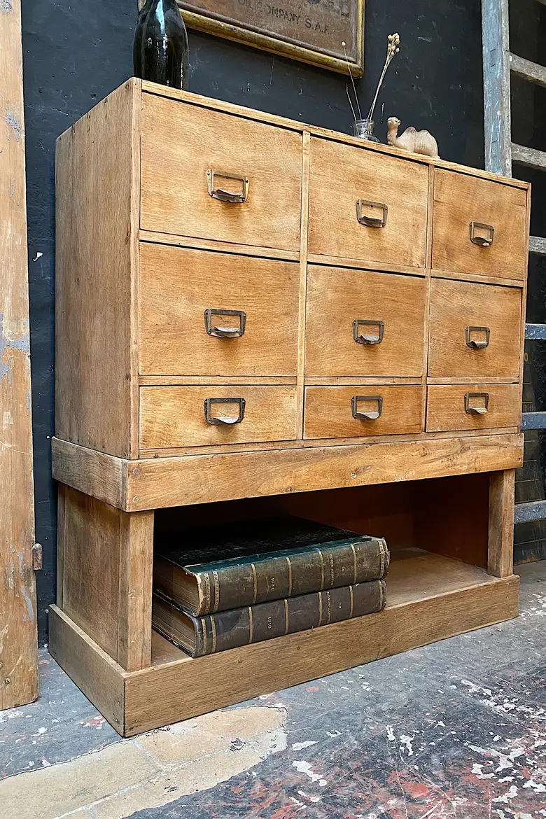 Meuble d’atelier en chêne et sapin Début XXème