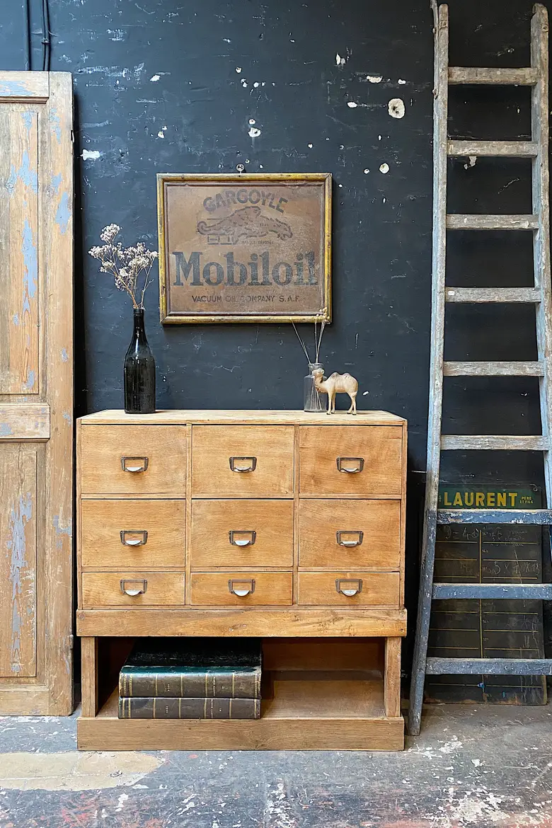 Meuble d’atelier en chêne et sapin Début XXème