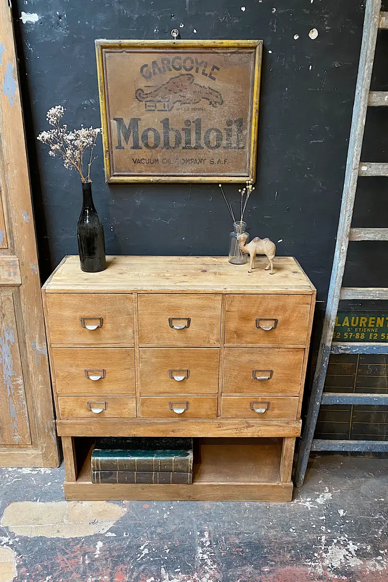 Meuble d’atelier en chêne et sapin Début XXème