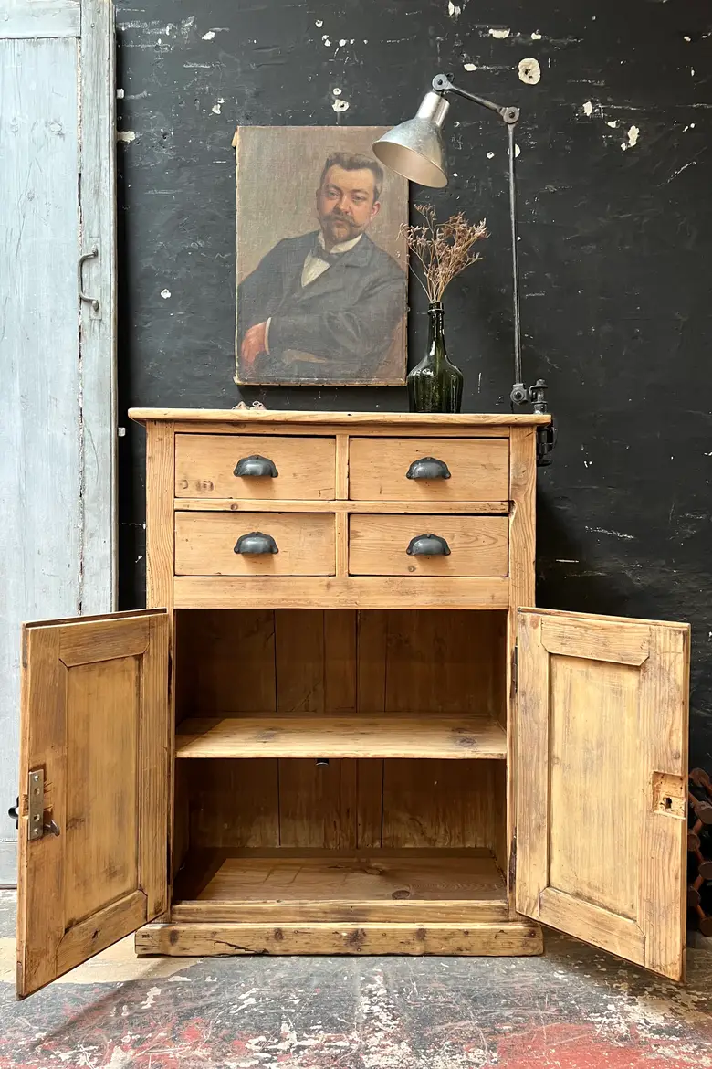 Meuble d’atelier en sapin Début XXème