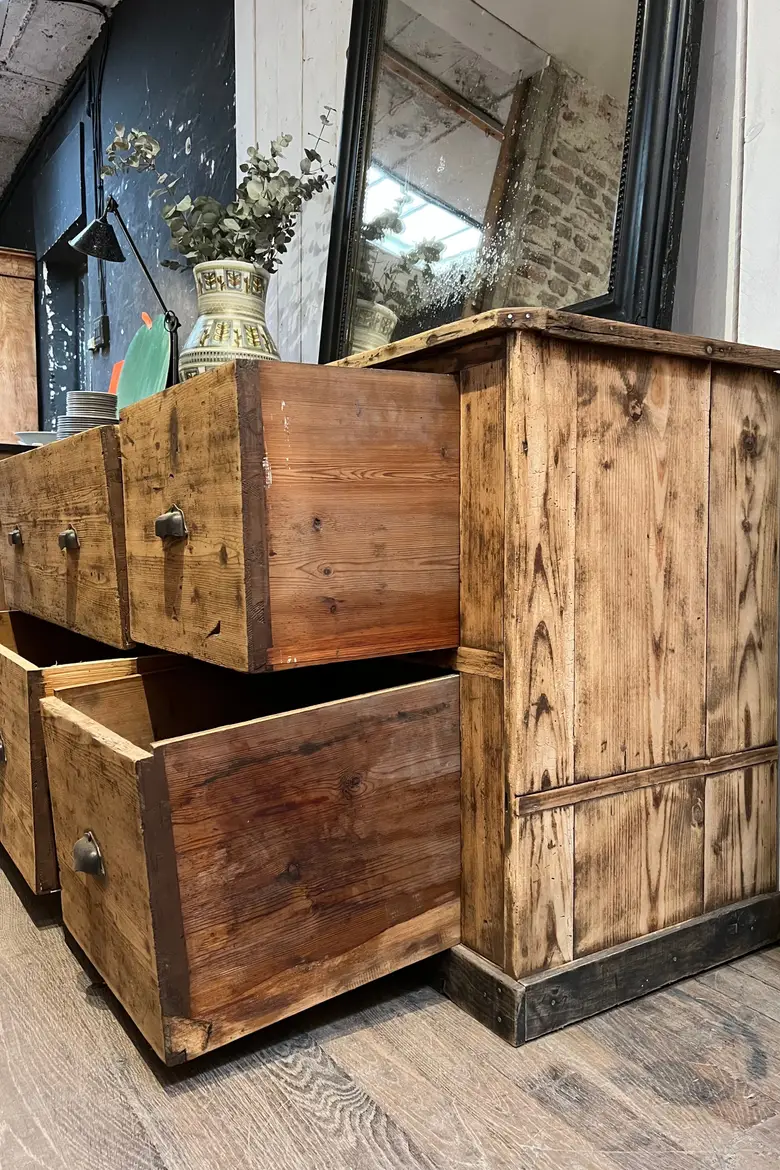 Meuble d’atelier en sapin Début XXème