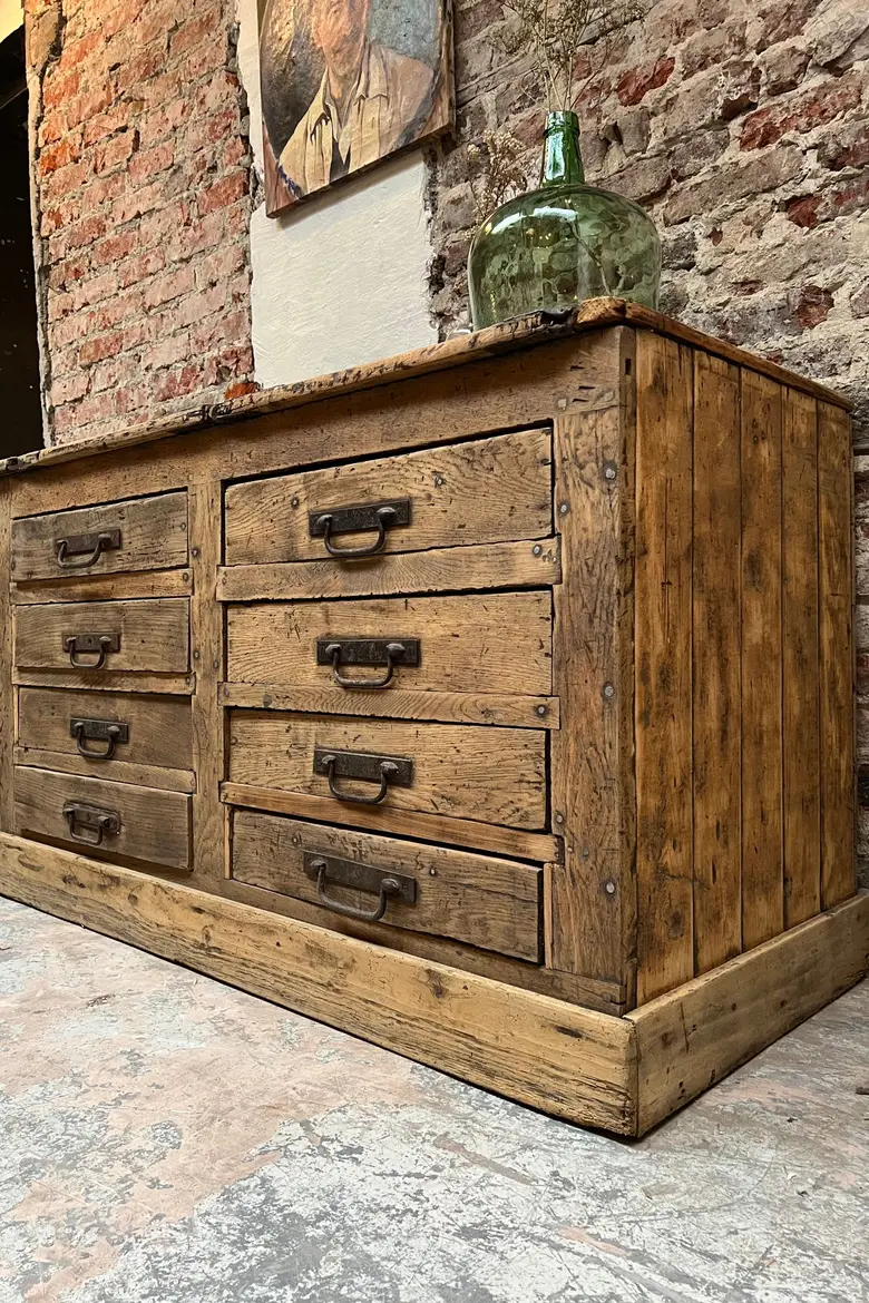 Meuble de cordonnier XIXeme en chêne