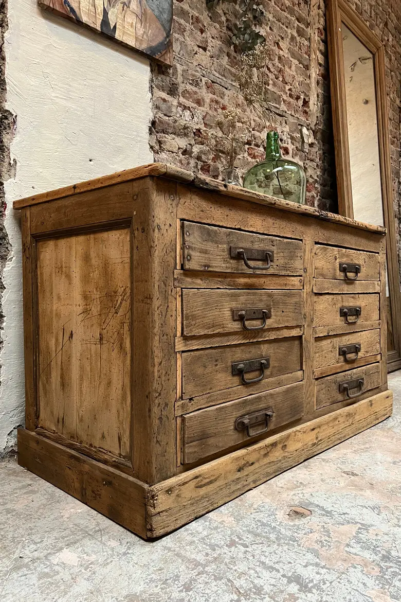 Meuble de cordonnier XIXeme en chêne