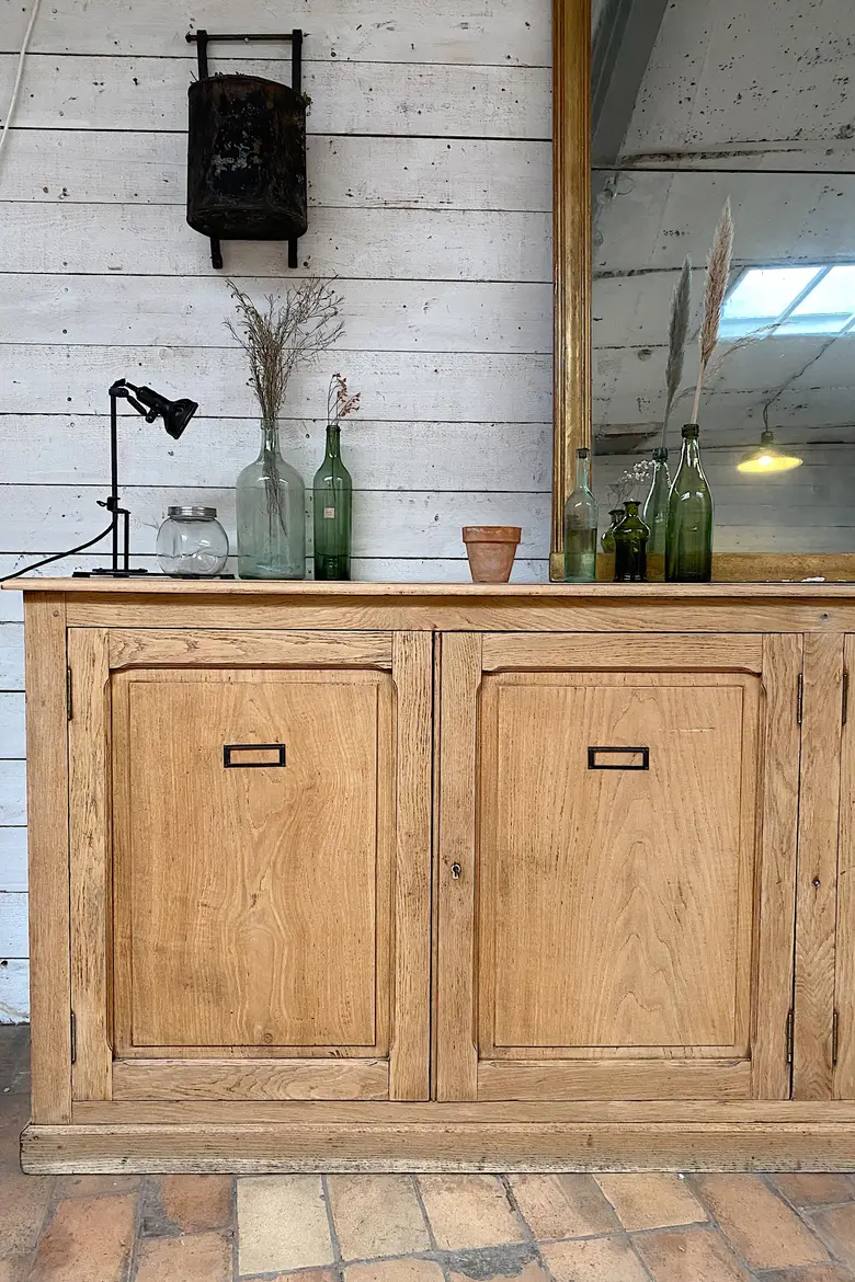 Meuble de métier 4 portes en chêne Début XXème