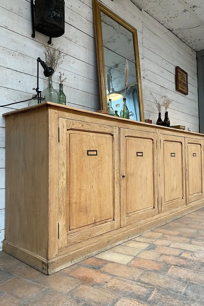 Meuble de métier 4 portes en chêne Début XXème