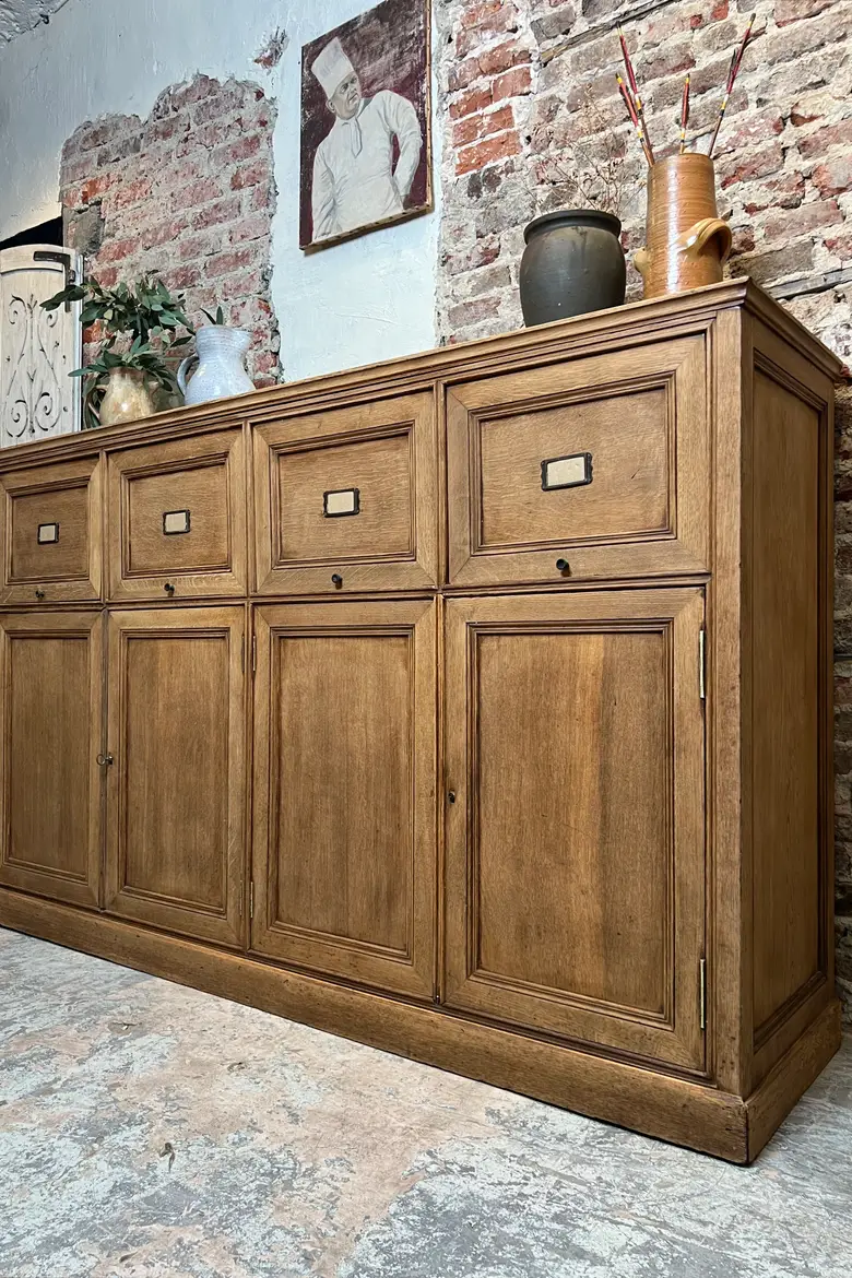 Meuble de métier en chêne