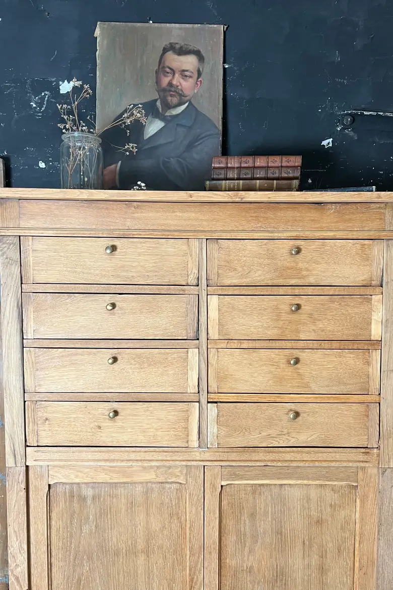 Meuble de notaire en chêne Début XXème