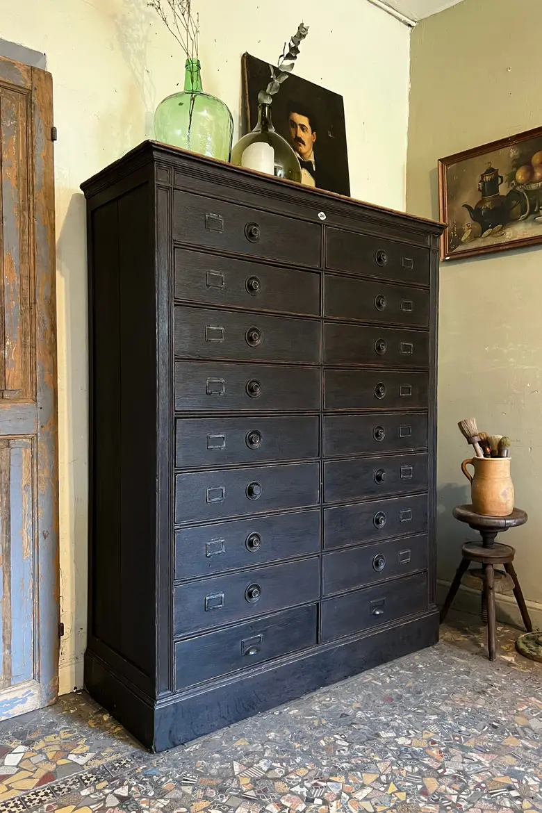 Meuble de notaire en chêne Début XXème