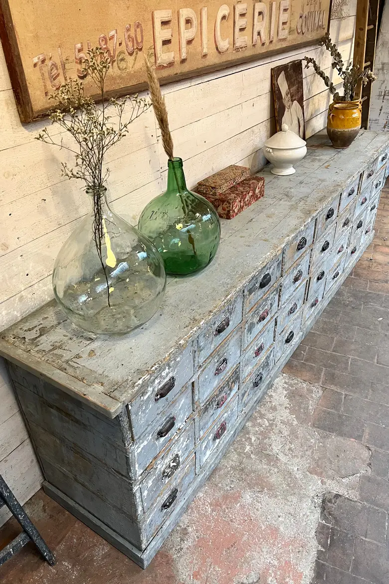 Meuble de quincaillerie en sapin Début XXème