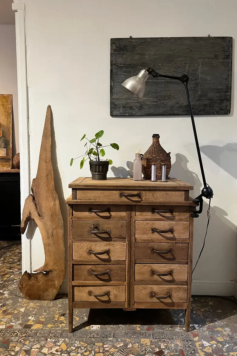Meuble d’opticien en chêne Début XXème