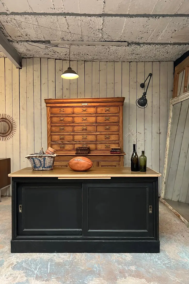 Meuble îlot central en bois Début XXème