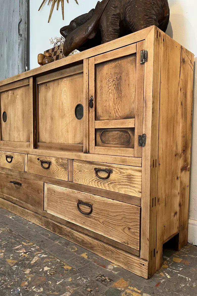 Meuble Tansu Japonais en orme
