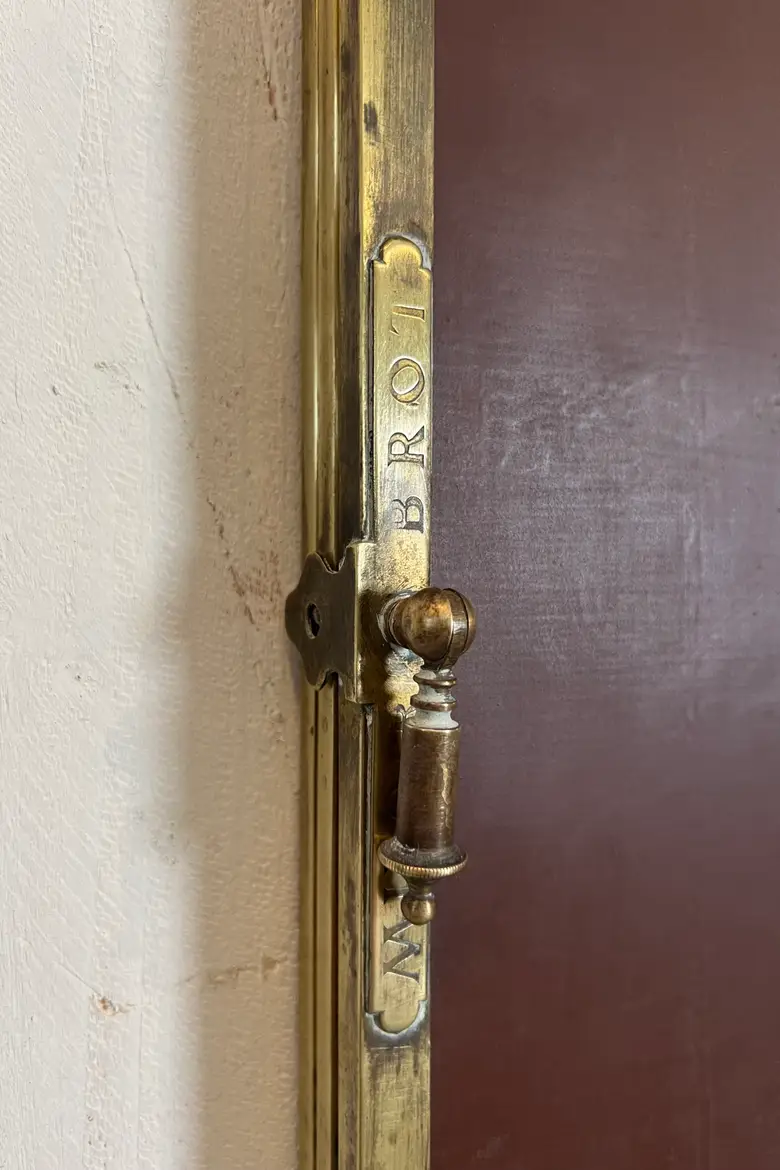 Miroir Brot triptyque en laiton 1920