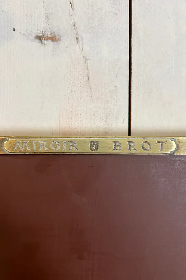 Miroir Brot triptyque en laiton 1920