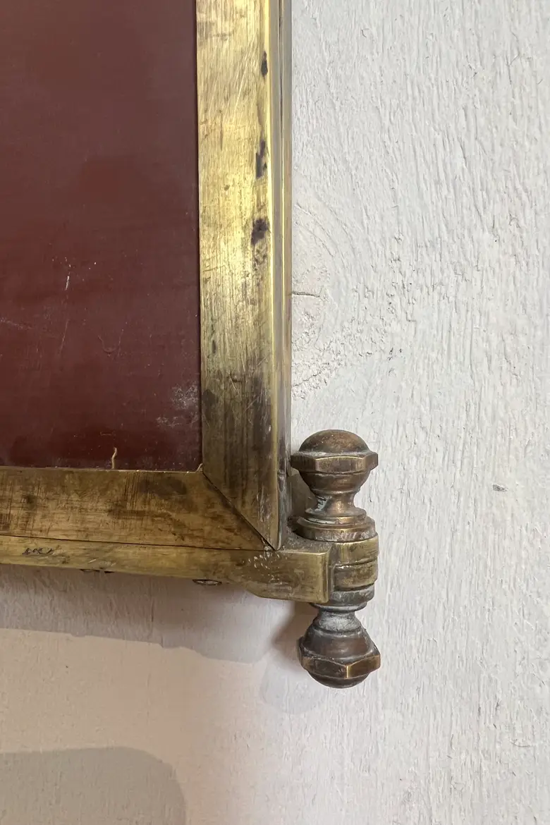Miroir Brot triptyque en laiton 1920