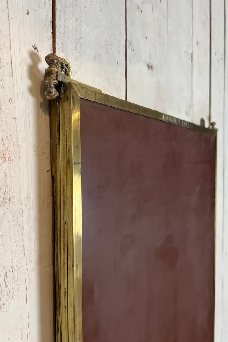 Miroir Brot triptyque en laiton 1920
