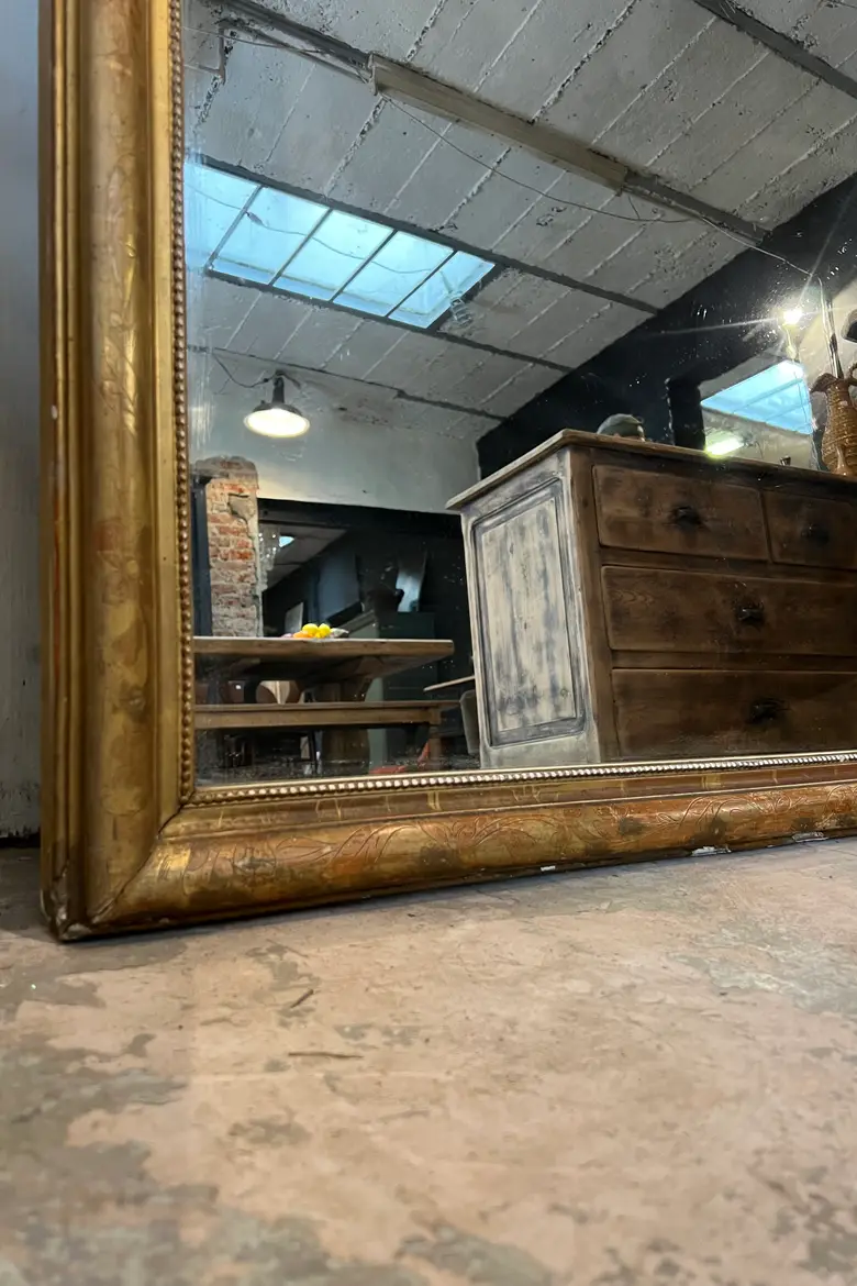Miroir doré Louis Philippe Fin XIXème