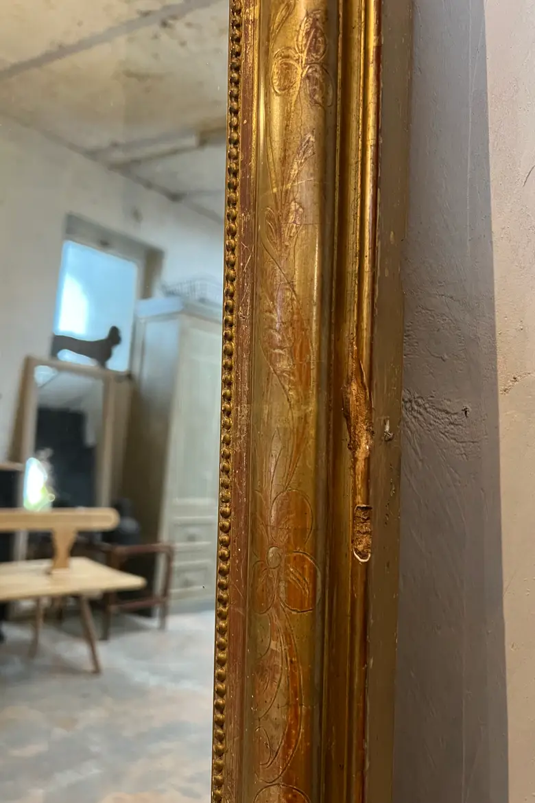 Miroir doré Louis Philippe Fin XIXème