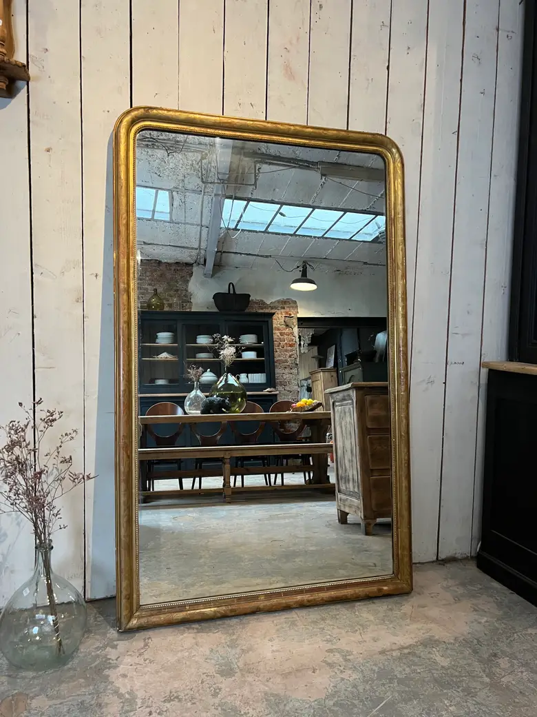 Miroir doré Louis Philippe Fin XIXème