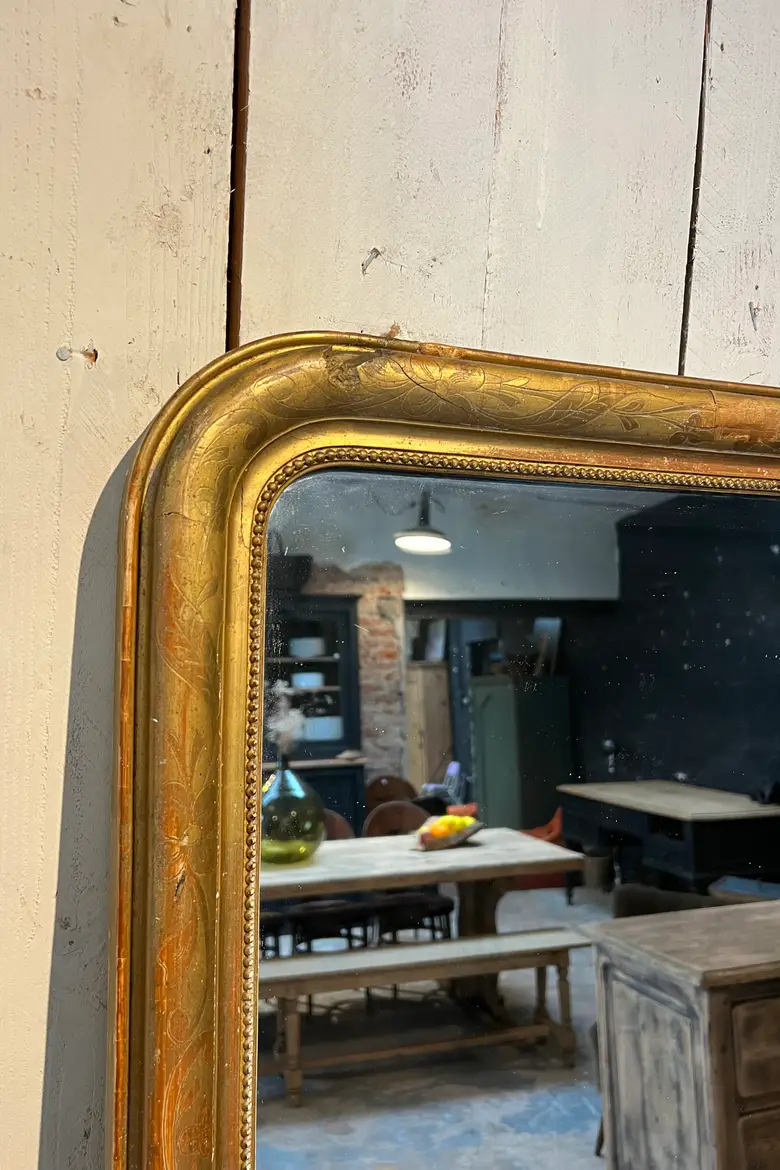 Miroir doré Louis Philippe Fin XIXème