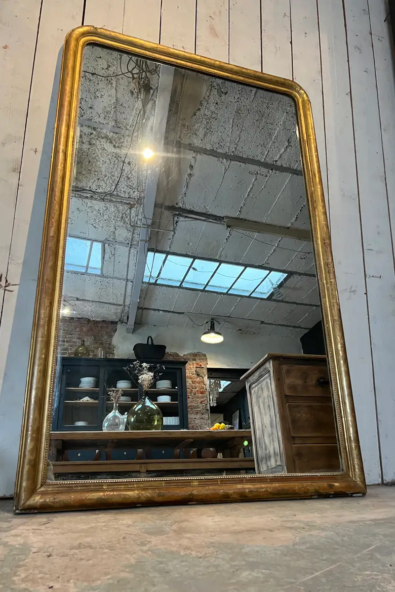 Miroir doré Louis Philippe Fin XIXème