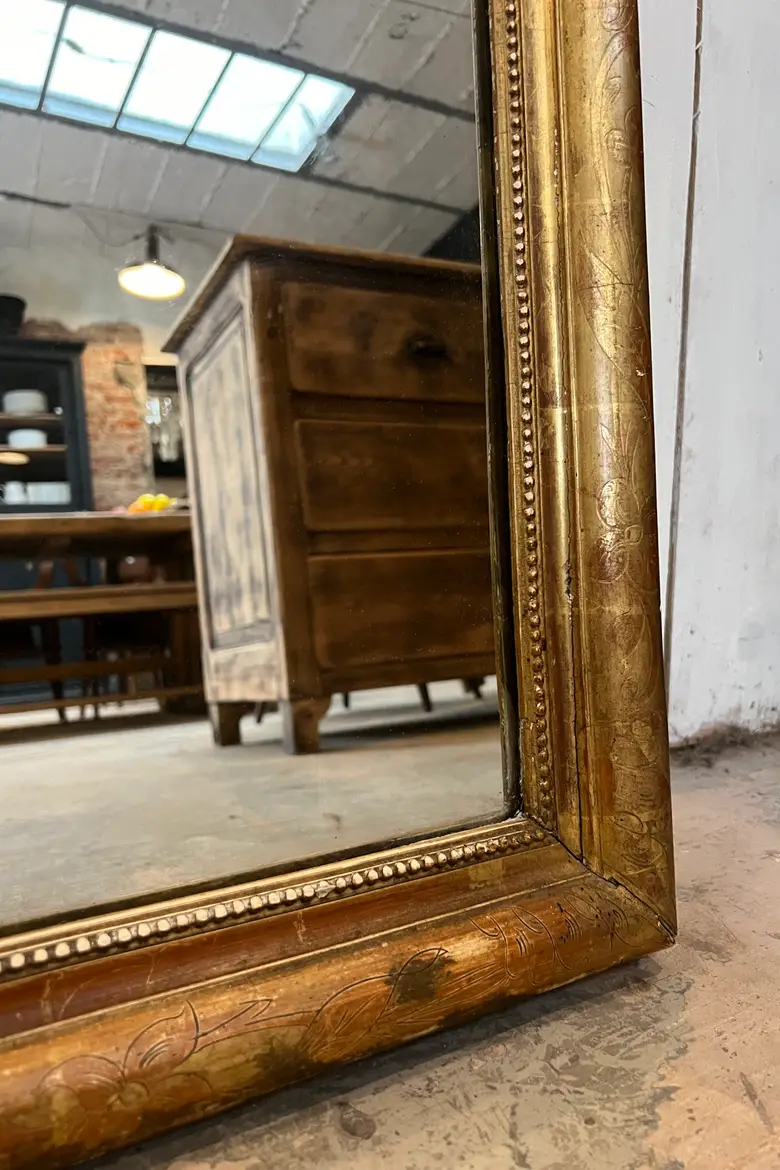 Miroir doré Louis Philippe Fin XIXème