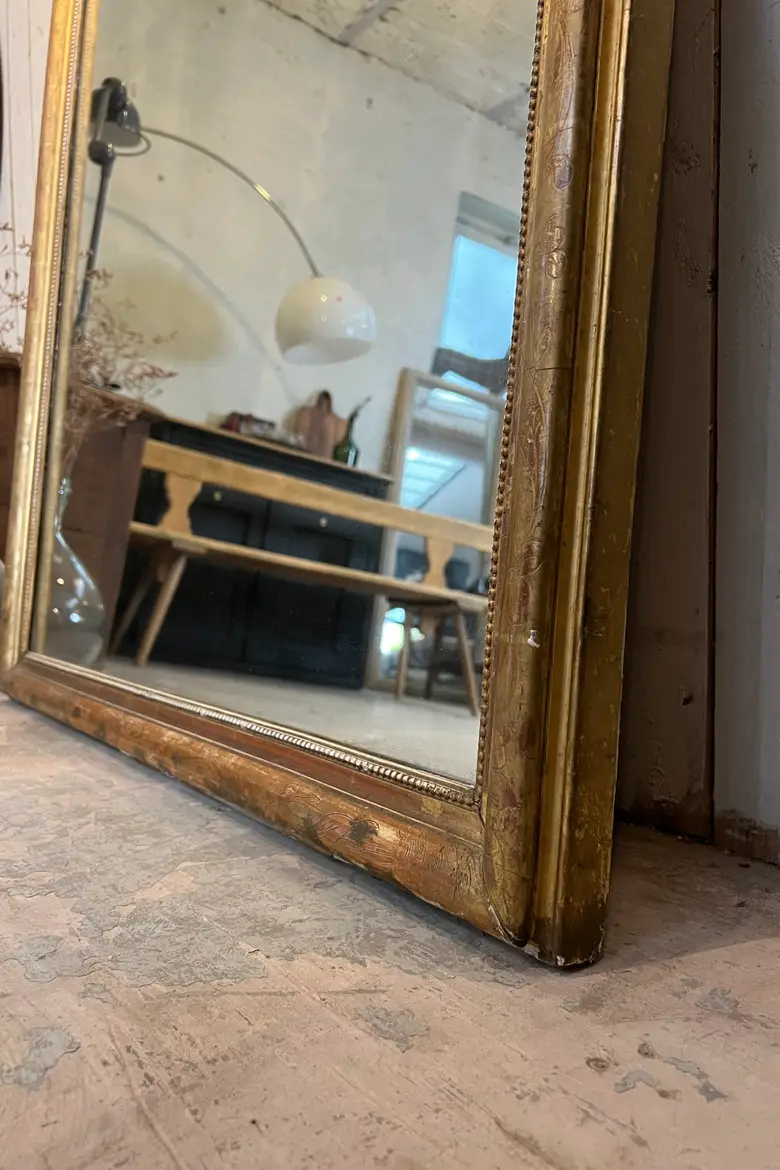 Miroir doré Louis Philippe Fin XIXème