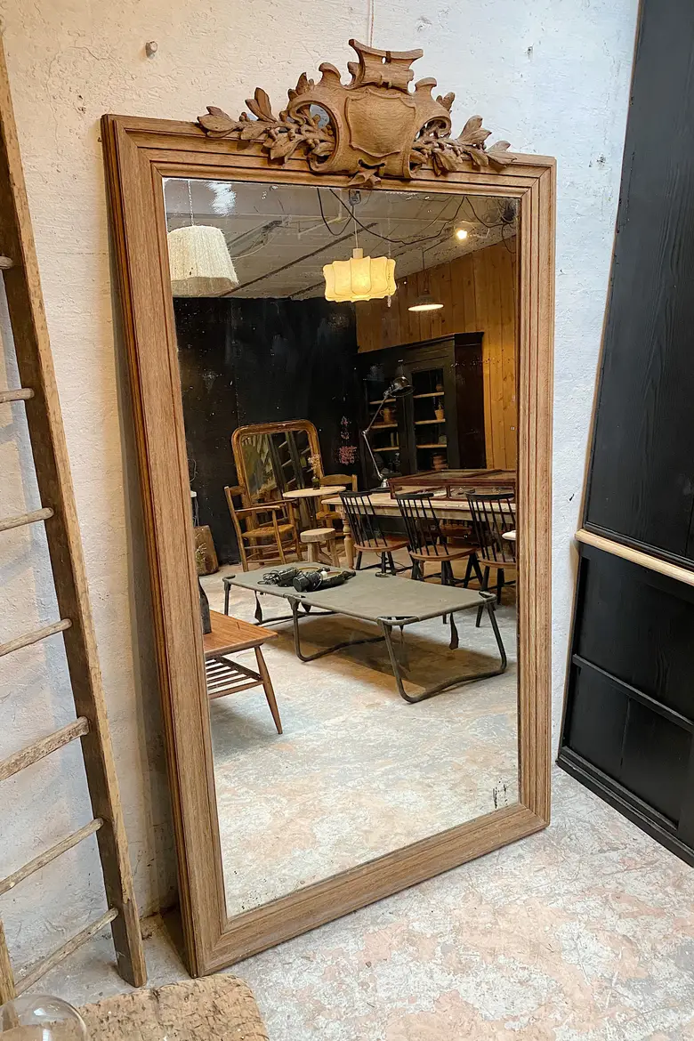 Miroir en chêne de style Napoléon III Début XXème
