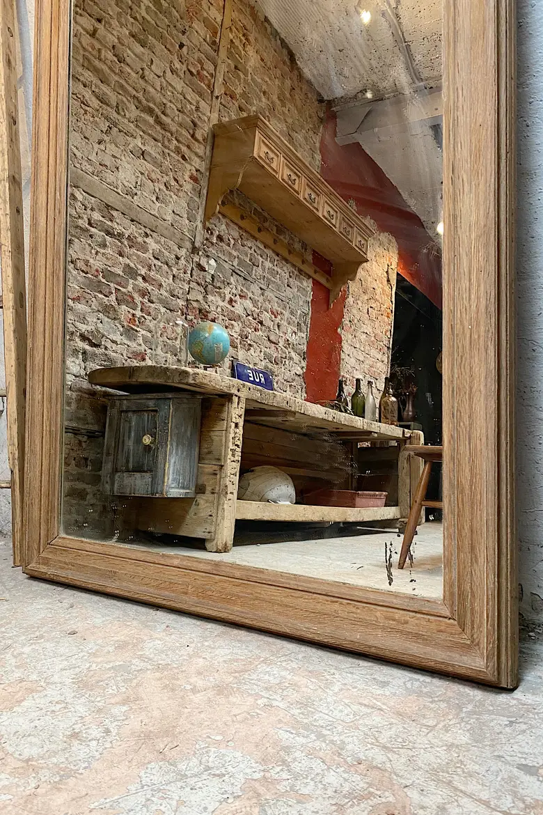 Miroir en chêne de style Napoléon III Début XXème