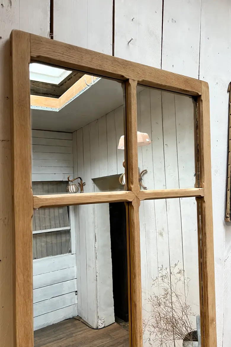 Miroir en chêne début 20e
