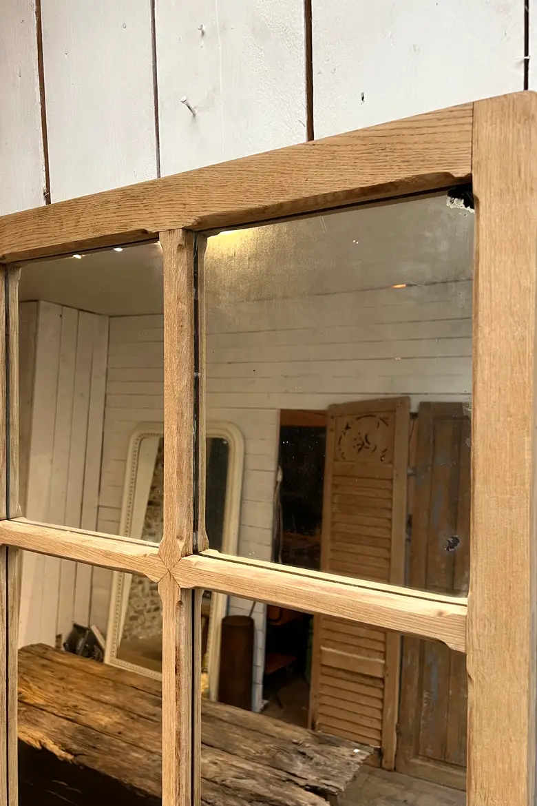 Miroir en chêne début 20e