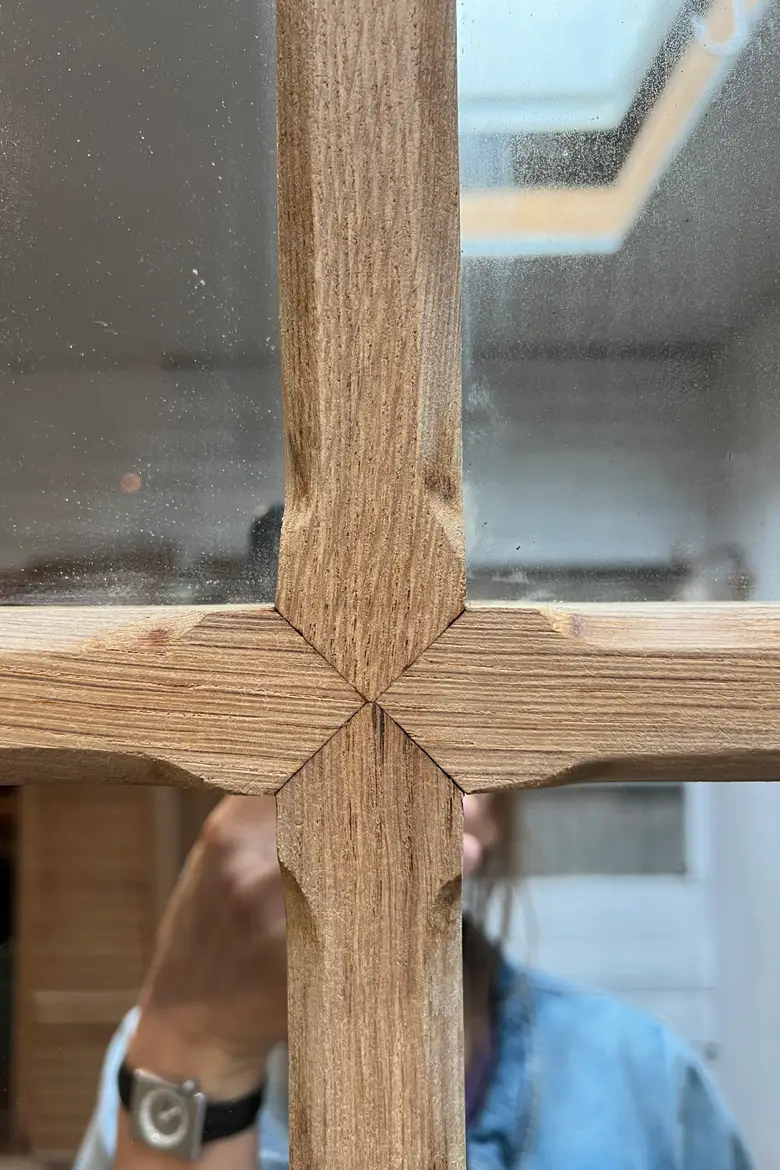 Miroir en chêne début 20e