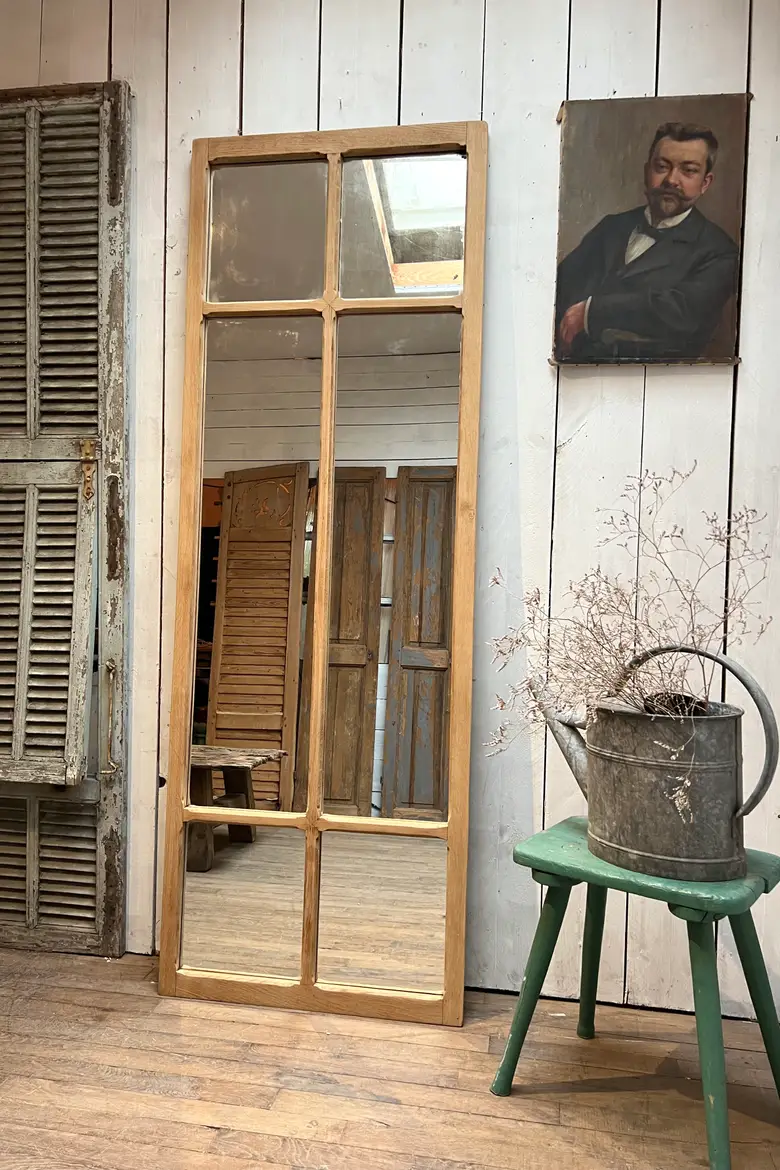 Miroir en chêne début 20e