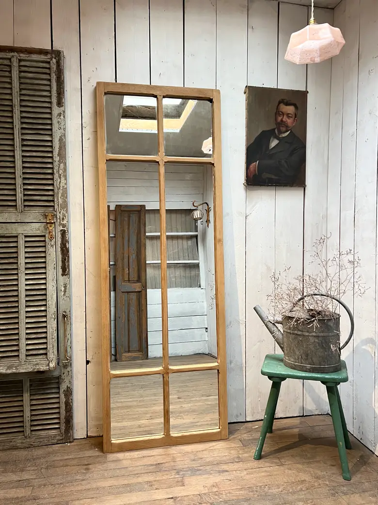 Miroir en chêne début 20e