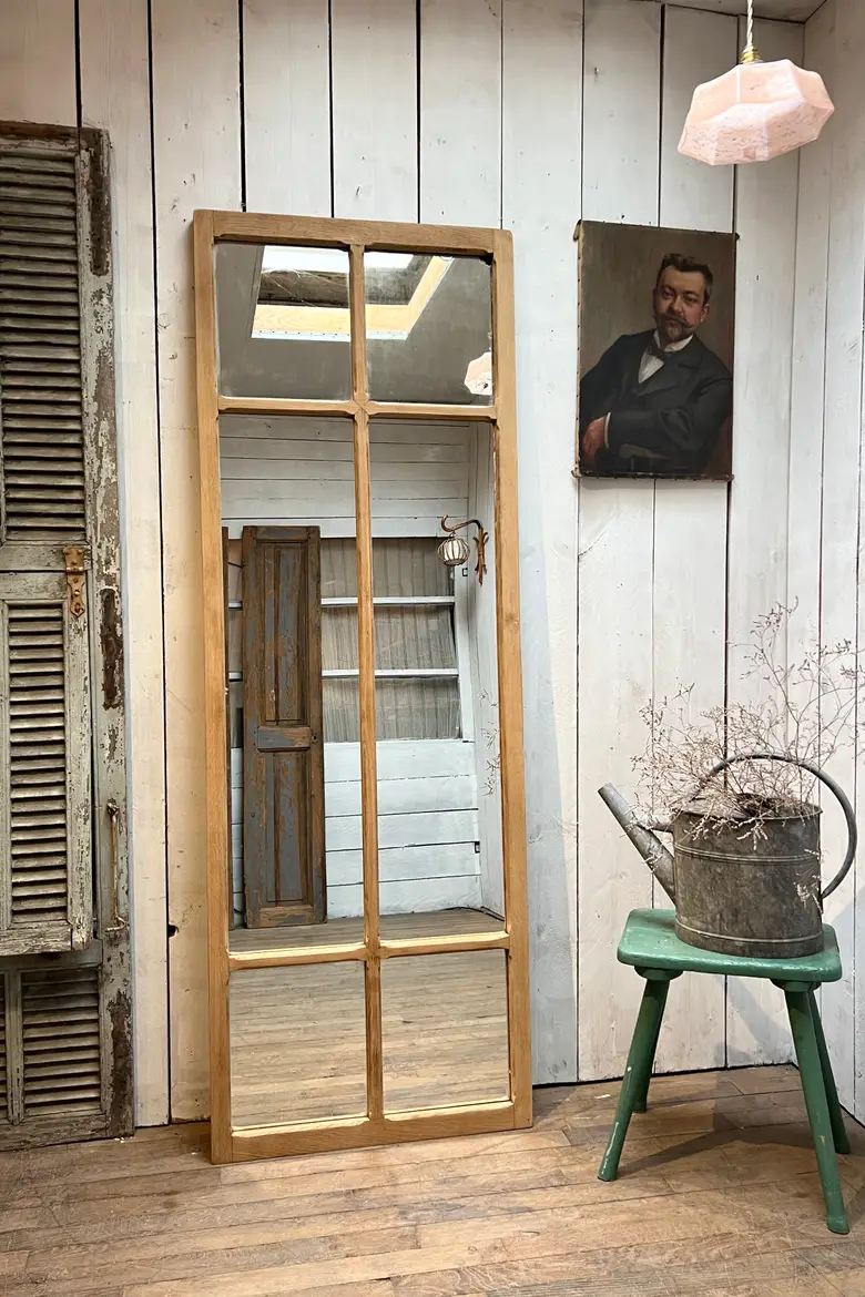 Miroir en chêne début 20e