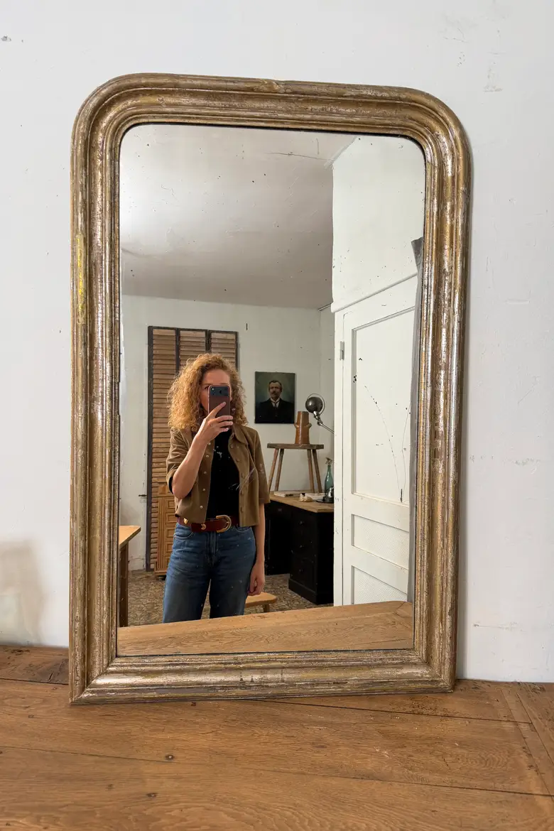 Miroir Louis-Philippe doré – XIXe siècle