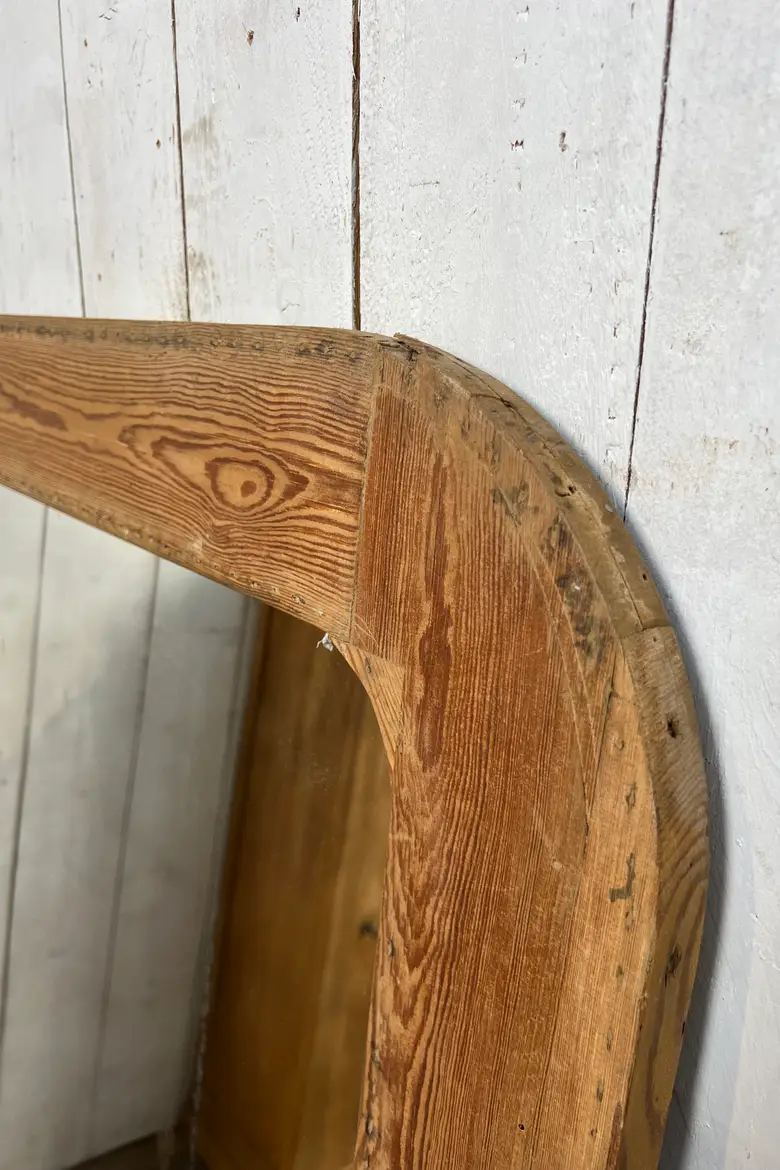 Miroir Louis Philippe en sapin brut