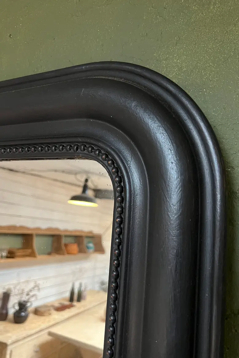 Miroir Louis Philippe patiné en noir Début XXème