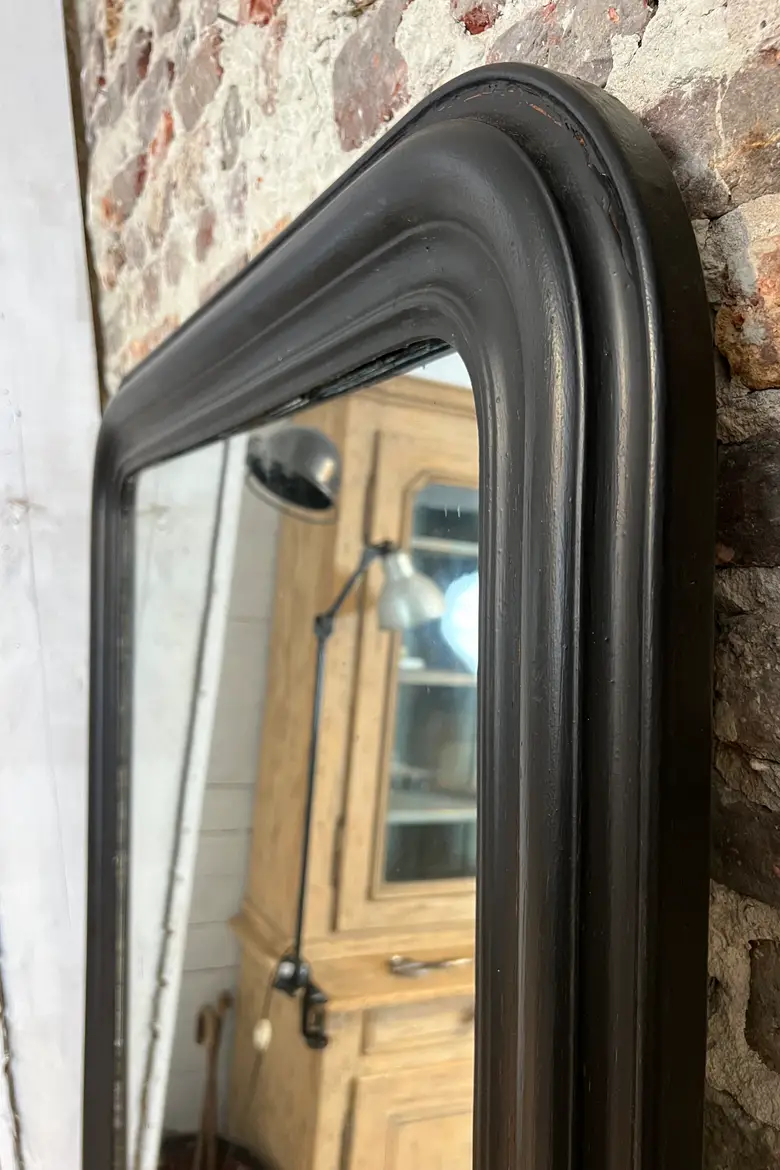 Miroir Louis Philippe peint en noir